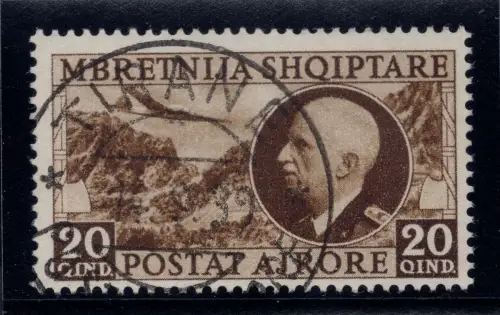 Albanien Occ. Italiana - Posta Aerea 20 q. bruno n. 4
