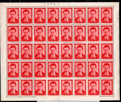 Leutnant - Für politische Opfer Greppi Lire 2 Ganzblatt - MNH