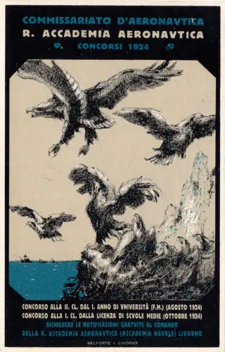R. Accademia Aeronautica - Postkarte für die Wettbewerbe von 1924