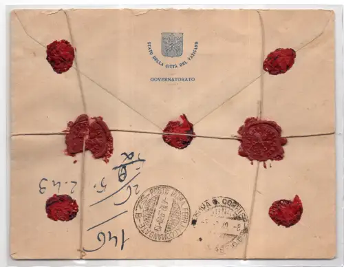 Luftpost Tobia Serie auf versichertem Umschlag für Rom Deklarierter Wert