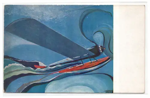 Futurismus - Tato - Luftbild Wasserflugzeug - Postkarte
