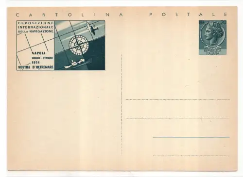 Postkarte Lire 20 Überseeausstellung Nr. C 159 neu