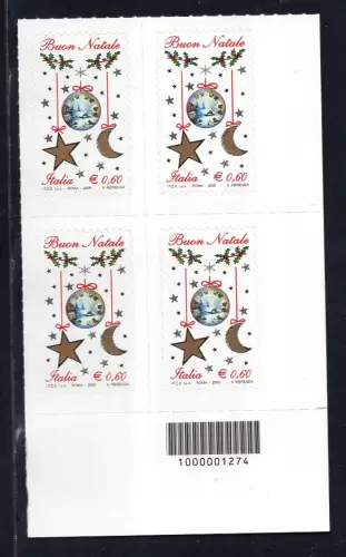 2009 Laienweihnachten 0,60 Viertel Euro mit Barcode - Zertifikat