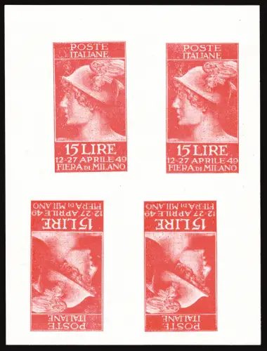 Fiera di Milano - Blatt mit vier Quecksilberproben