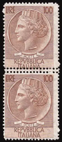 Syrakus Lire 100 Sterne Sorte Doppelzahnung