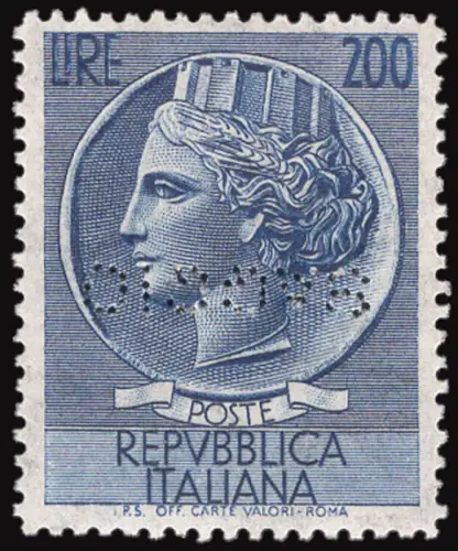 Syrakus Lire 200 mit umgekehrter WEISSER Bohrung