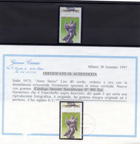 Anno Santo Lire 40 Sorten verschobene Verzahnung