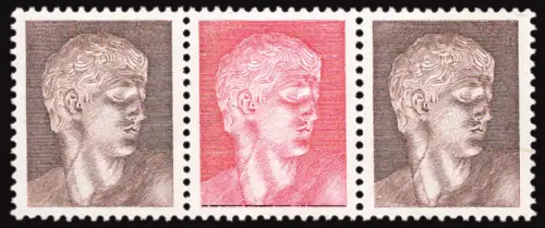 Büste von Donatello der Beweis im Streifen von drei Exemplaren