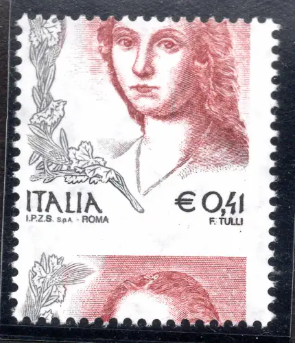 Frau in der Kunst Euro 0,41 Sorte verschobene horizontale Verzahnung