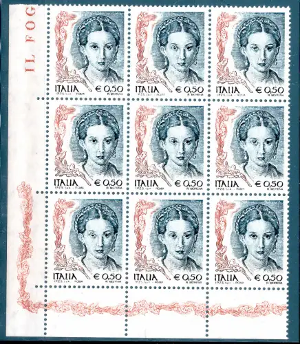 Frau in der Kunst Euro 0,50 Sortenblock