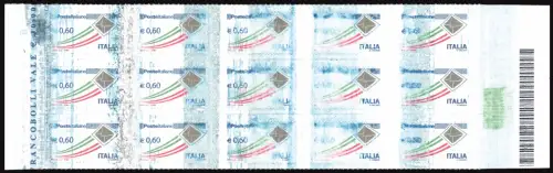 Italienische Post Euro 0,60 Brief im Flug Sorte Barcode