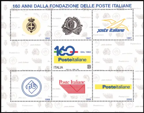 160. Poste Italiane das Zahnsortenblatt