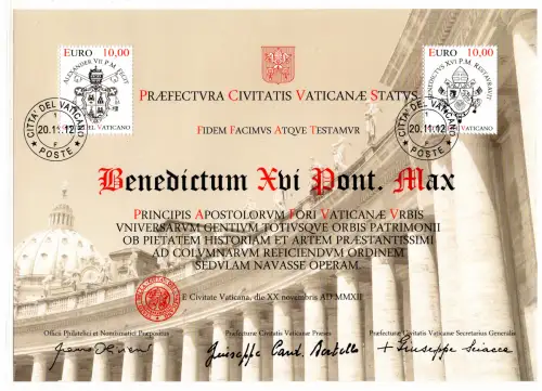 Bescheinigung über Teilnahme an der Restaurierung der Kolonnade - Zettel Nr. 11