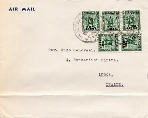 Libyen Unabhängiges Königreich - Ausgabe Tripolitanien Ritter auf Umschlag