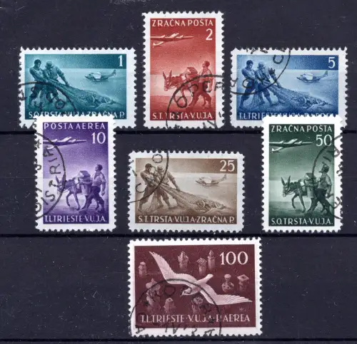 Triest B - Luftpost Nr. 3/9 gebraucht