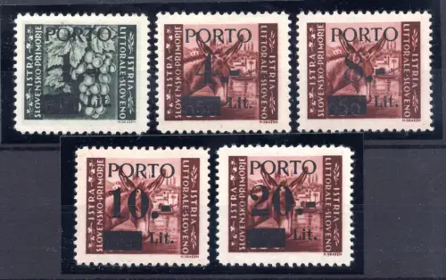 Istrien Slowenische Küste Steuermarken Hafen Nr. 1/5 Linguellato