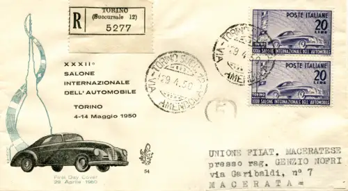 Autosalon Paar auf Einschreiben mit Ankunftsstornierung - Venedig