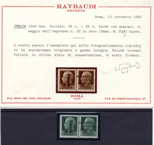 Saggio Cent. 25 + 25 Tito Livio Nr. P 6