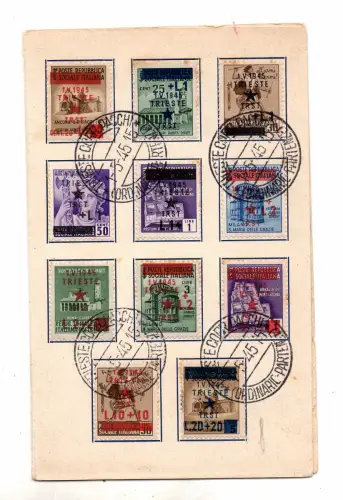 Triest Occ. Jugoslawisch - Aufdruck Nr. 1/11 Serie gebraucht original