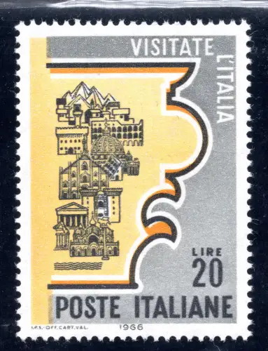 Tourismuspropaganda 1966 verschobene gelbe Sorte