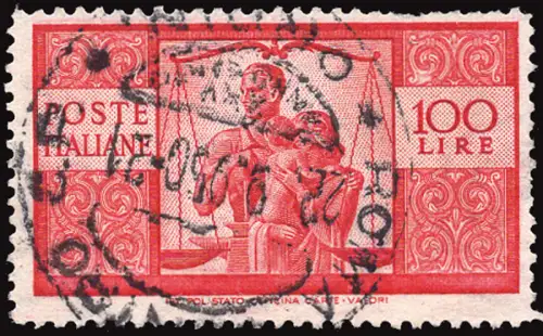 Democratica Lire 100 Sammlung zweite Platte dent. 13,1/2 x 14