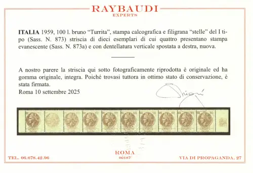 Syrakus Lire 100 Sorten unvollständiger Druck