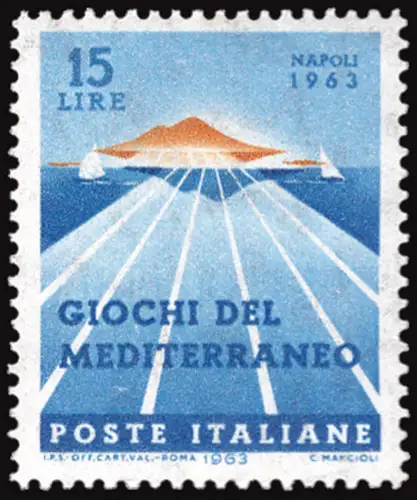 Spiele des Mittelmeers Lire 15 Sorten Vesuv verschoben