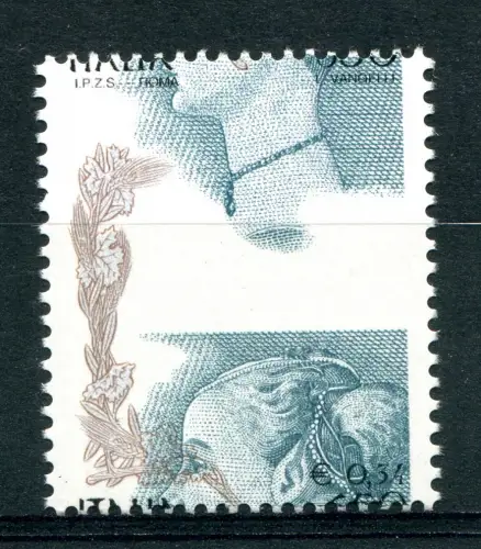 Frau in der Kunst Lire 650 / Euro 0,34 Sorten verschobene Zahnung und Druck