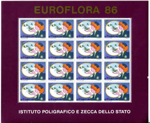 Euroflora Erinnerungszettel 1986