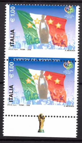 Fußball - Italien Meister 2006 unteres Paar Sorte verschobene Verzahnung