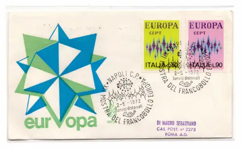 Italien FDC Venetia 1972 Europa reiste nach Italien
