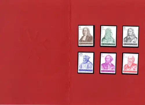 SMOM 1969 Gran Maestri n. 41/46 Serie ungezähnt ohne Wasserzeichen