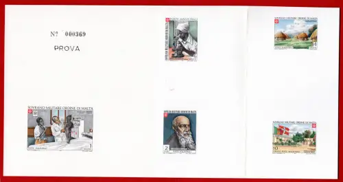 SMOM 1973 Lebbrosari Nr. 86/90 Druckprobe