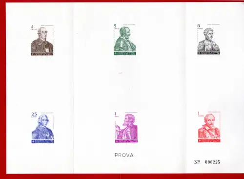 SMOM 1974 Gran Maestri n. 94/99 Druckprobe Serie