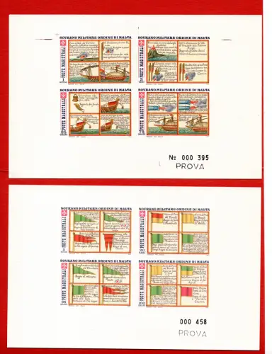 SMOM 1977 Alte maritime Signale Nr. 128/135 Druckprobe