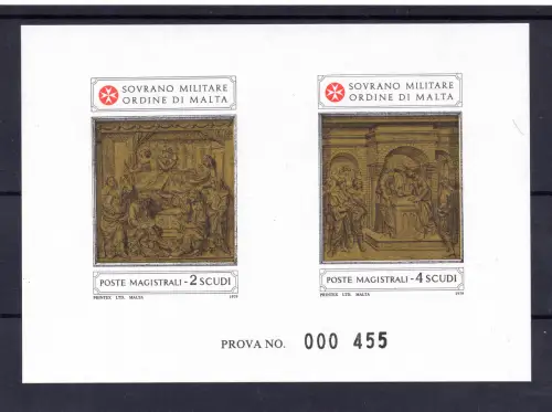 SMOM 1979 Formelle del Battisterium n. 161/162 Druckprobe