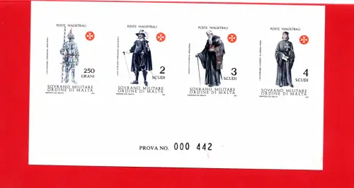 SMOM 1987 Uniformen Nr. 272/275 Druckprobe Serie