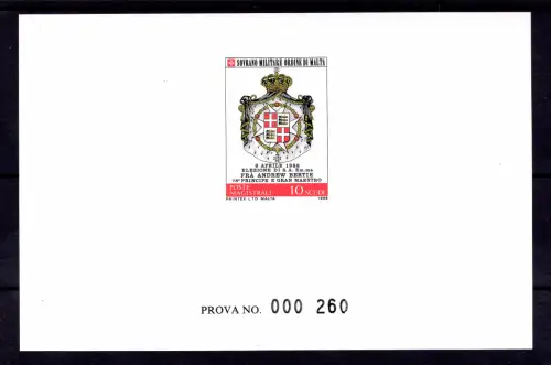 SMOM 1988 Großmeisterwahl Nr. 283 Druckprobe