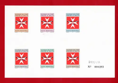 SMOM 1975 Segnatasse Nr. 11/16 Druckprobe