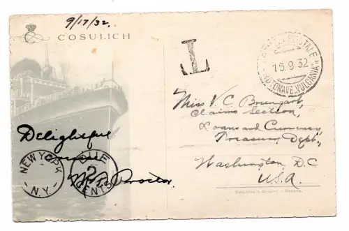 Motorschiff Vulcania - Postkarte