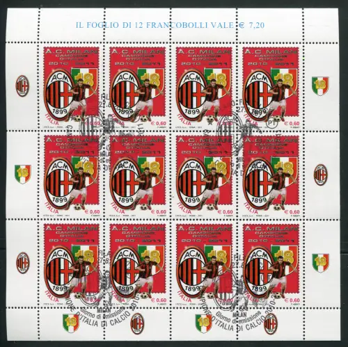 Fußball - Milan Campione 2011 figürliche Annullierung FDC