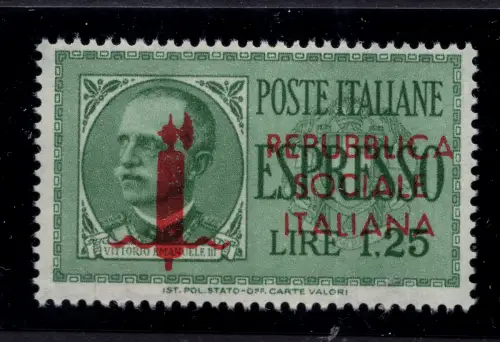 Espresso Lire 1,25 Nr. 21 von Verona oben in rot orange - MNH