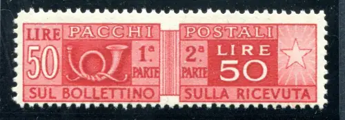 Postpakete Lire 50 Sorten ungezähnt dazwischen