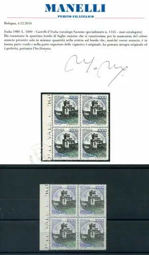 Castelli Lire 1.000 Sorten ohne Orangendruck