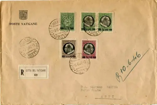 Überdruckt Lire 30 von 20 Paaren + Ergänzungen auf Umschlag