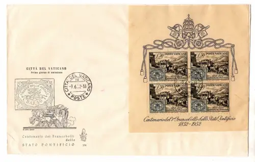 Venetia Cent. Briefmarken Päpstlicher Bogen Nr.1 Umschlag nicht gereist