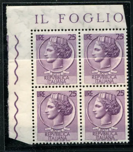 Syrakus Lire 25 Sterne I. Sorte Papier zusammengefasst