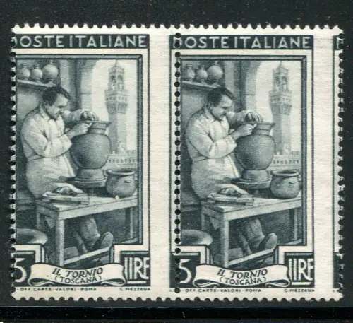 Arbeit Lire 5 Sorten verschobene Verzahnung