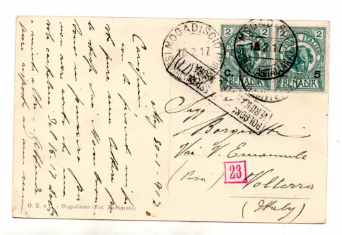 Somalia - Leoni C. 5 von 2 Küssen Paar auf Postkarte