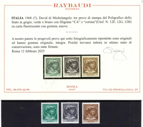 Technische Nachweise der Staatspolygraphie - Bildnis David von Michelangelo